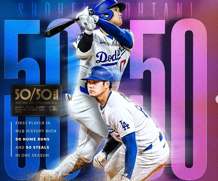 Wow～！！ 大谷翔平選手 未開の「50/50 CLUB」の扉を開けたよぉ